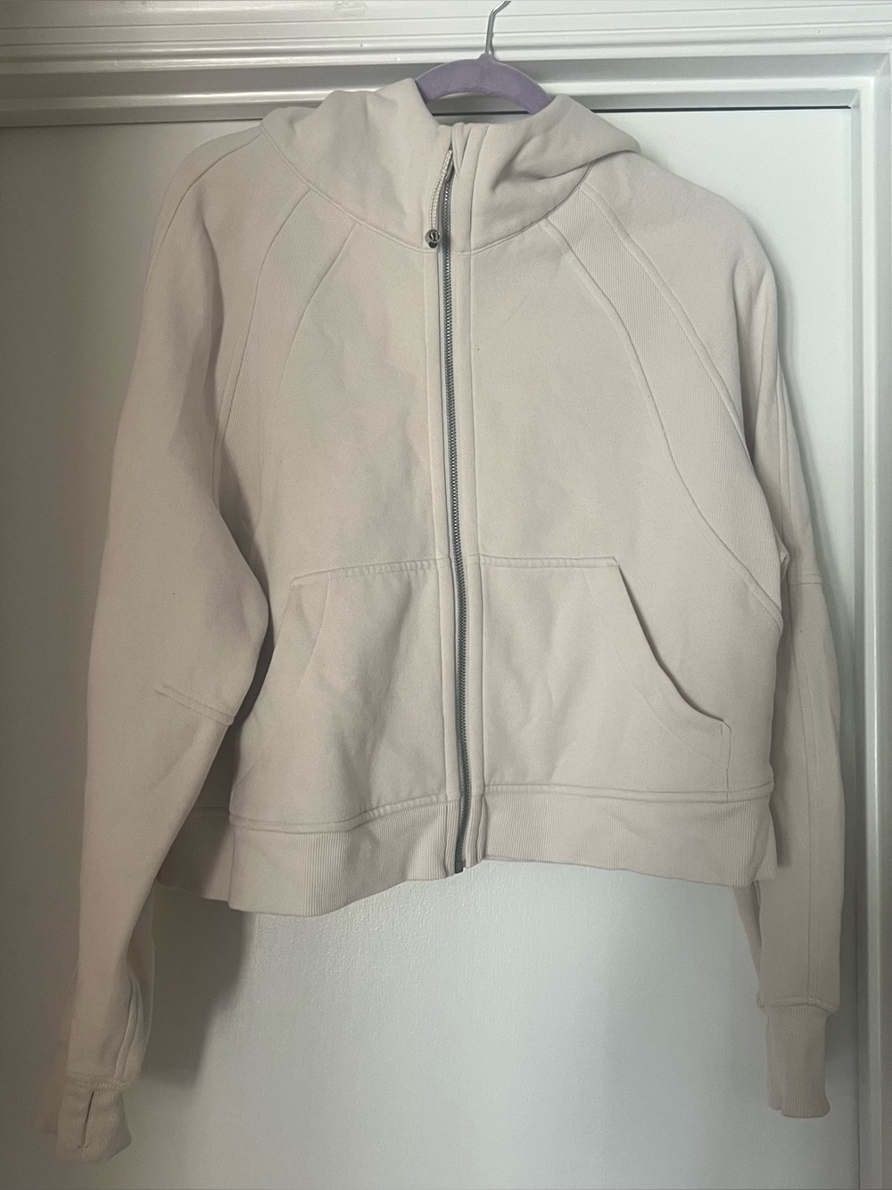 Lululemon Scuba Oversized Full Zip Hoodie in Bone
